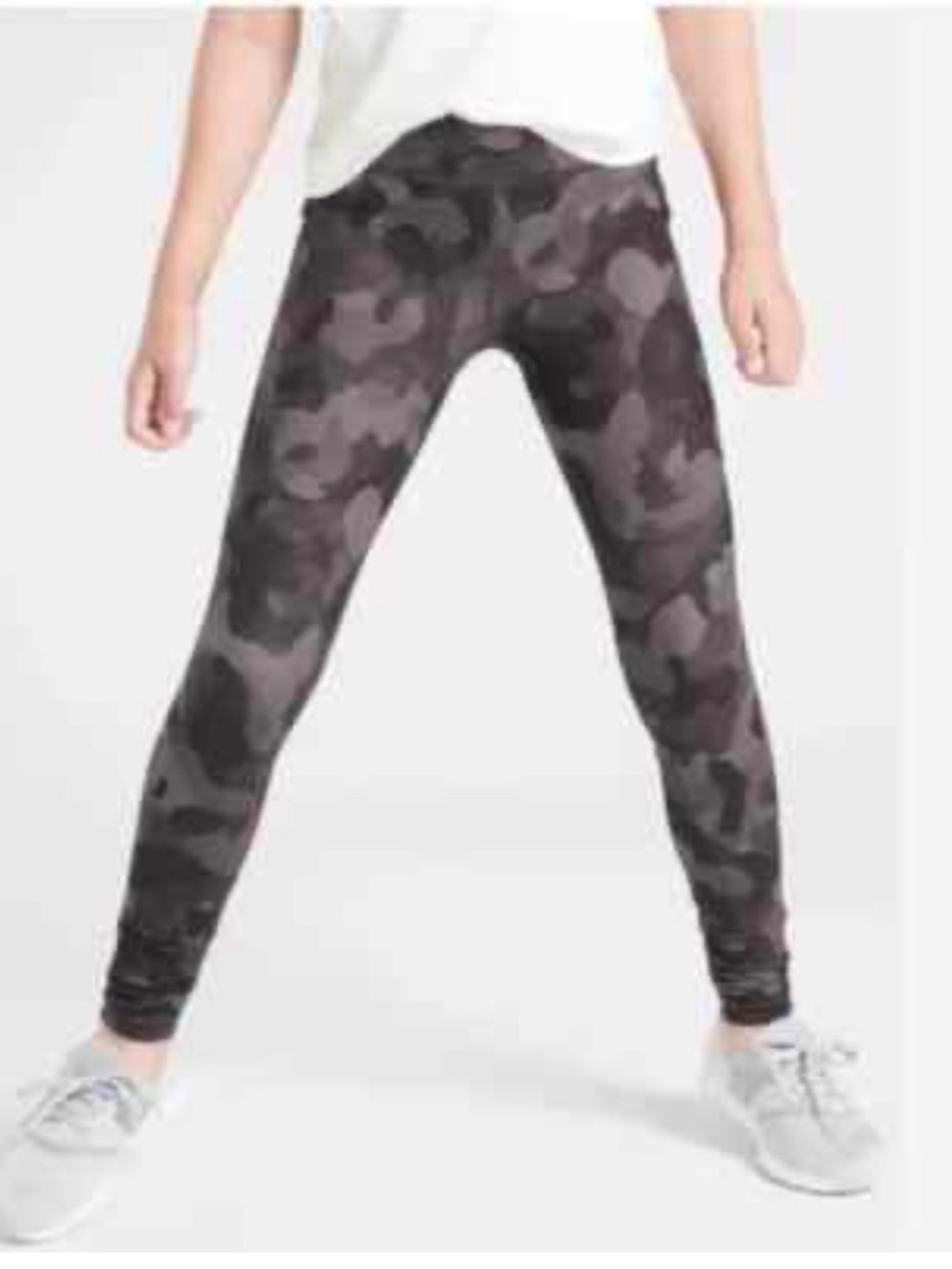 Athleta Girls' Dark Grey Camo Leggings